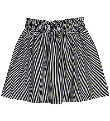 M?Slå Nederdel - Poplin Stripe - Balsam Cream/Night Blue