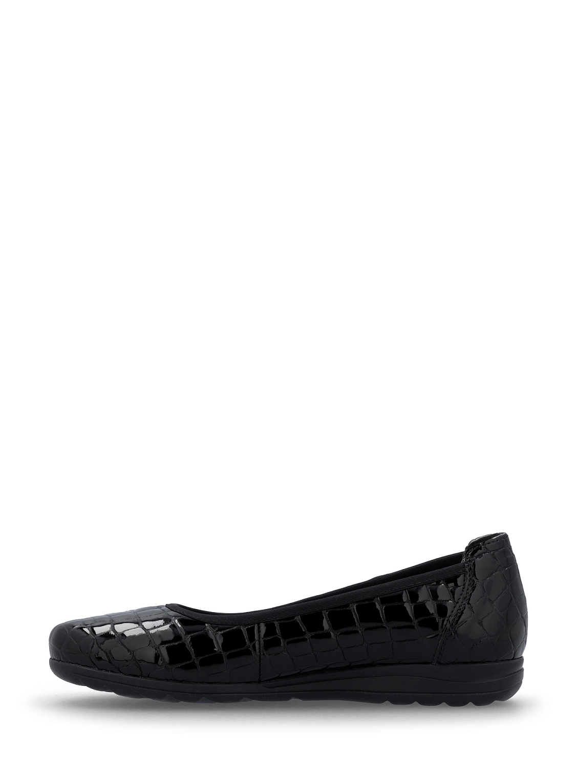 Rieker Black Croc Patent Ballerina