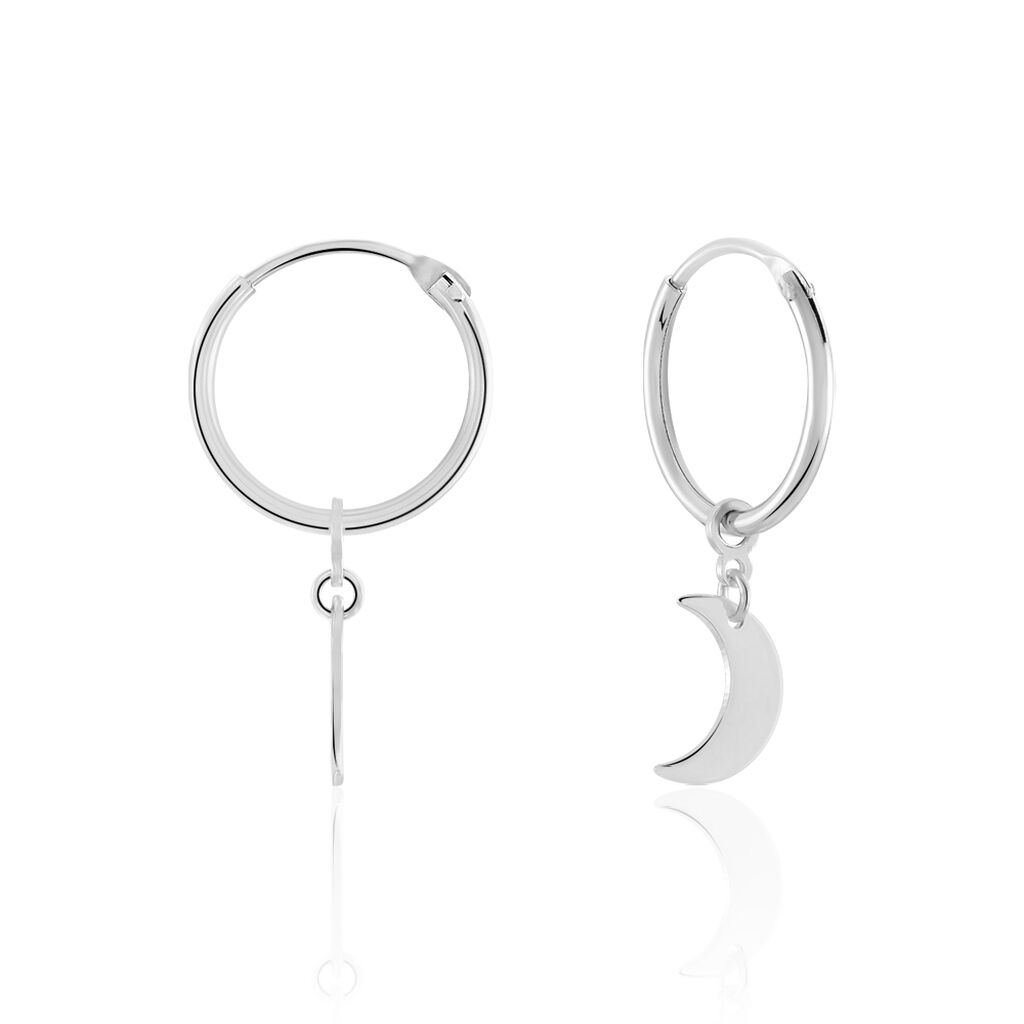 Créoles Elvyn Argent Blanc