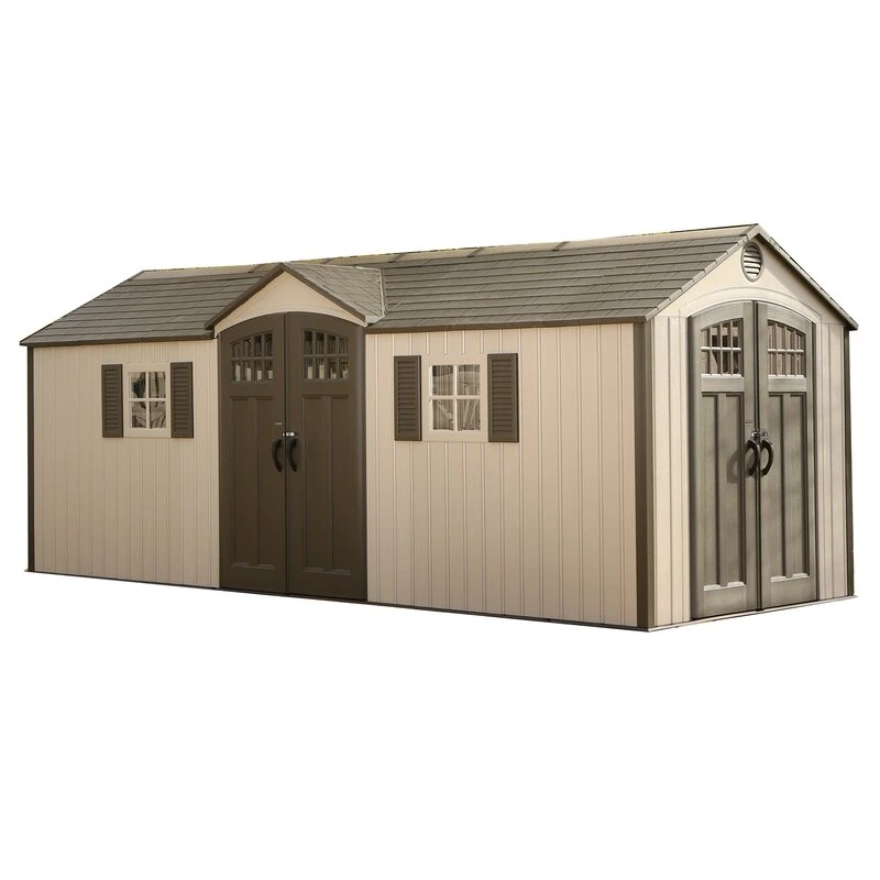 Casinha de jardim de plástico de 6 m x 2,4 m