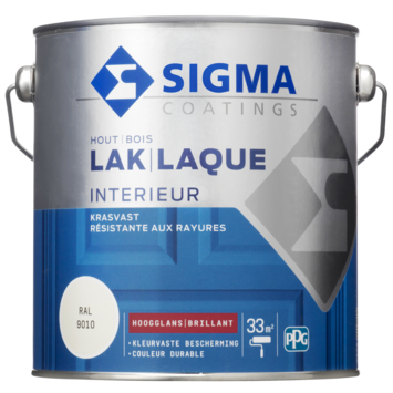 Sigma Interieur binnenlak hoogglans RAL 9010 2,5 liter