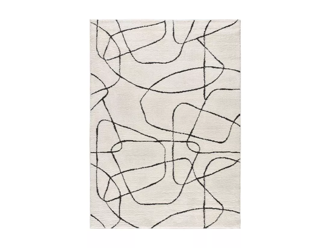 Tapis intérieur - géométrique - blanc - 160 x 230 cm - BLANCHE