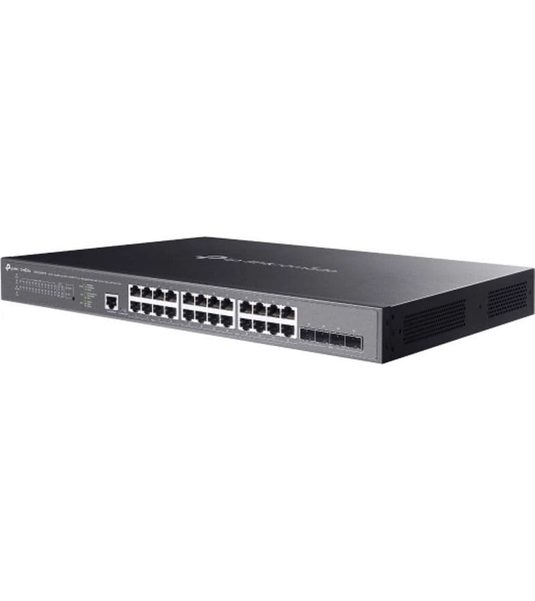 TP-Link SG3428XMPP 24 Port Omada 24-Port Gigabit and 4-Port 10GE SFP  L2  Managed Switch mit 16-Port PoE  & 8-Port PoE