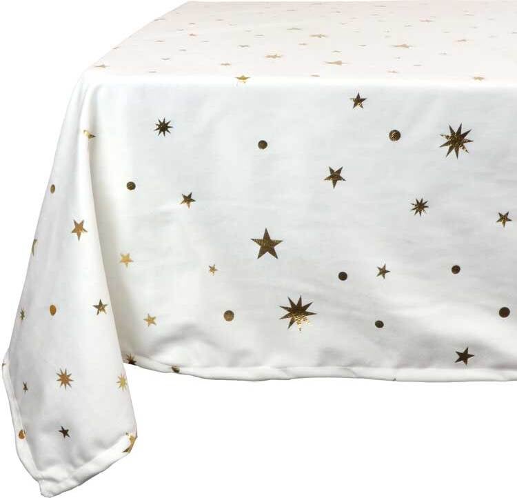 Unique living tafelkleed Xmas night crème D 160 cm