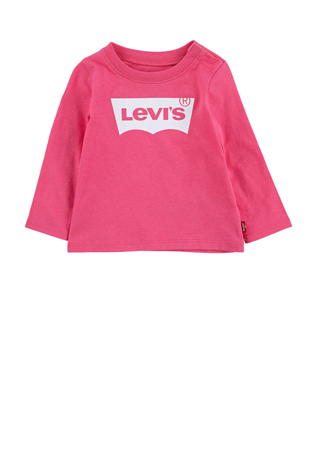 Levi's longsleeve Logo met logo fuchsia