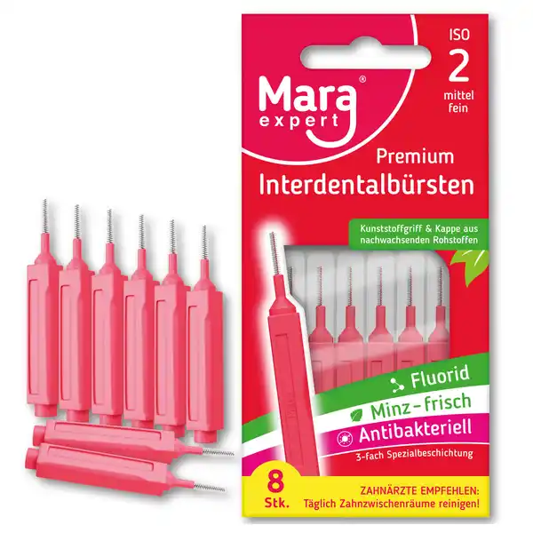 Premium Interdentalbürsten ISO 2 mittel fein