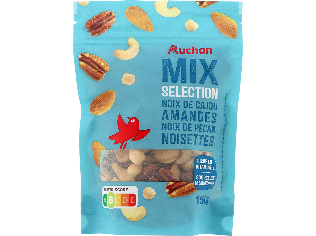 MISTURA FRUTOS SECOS AUCHAN SELEÇÃO 150 G