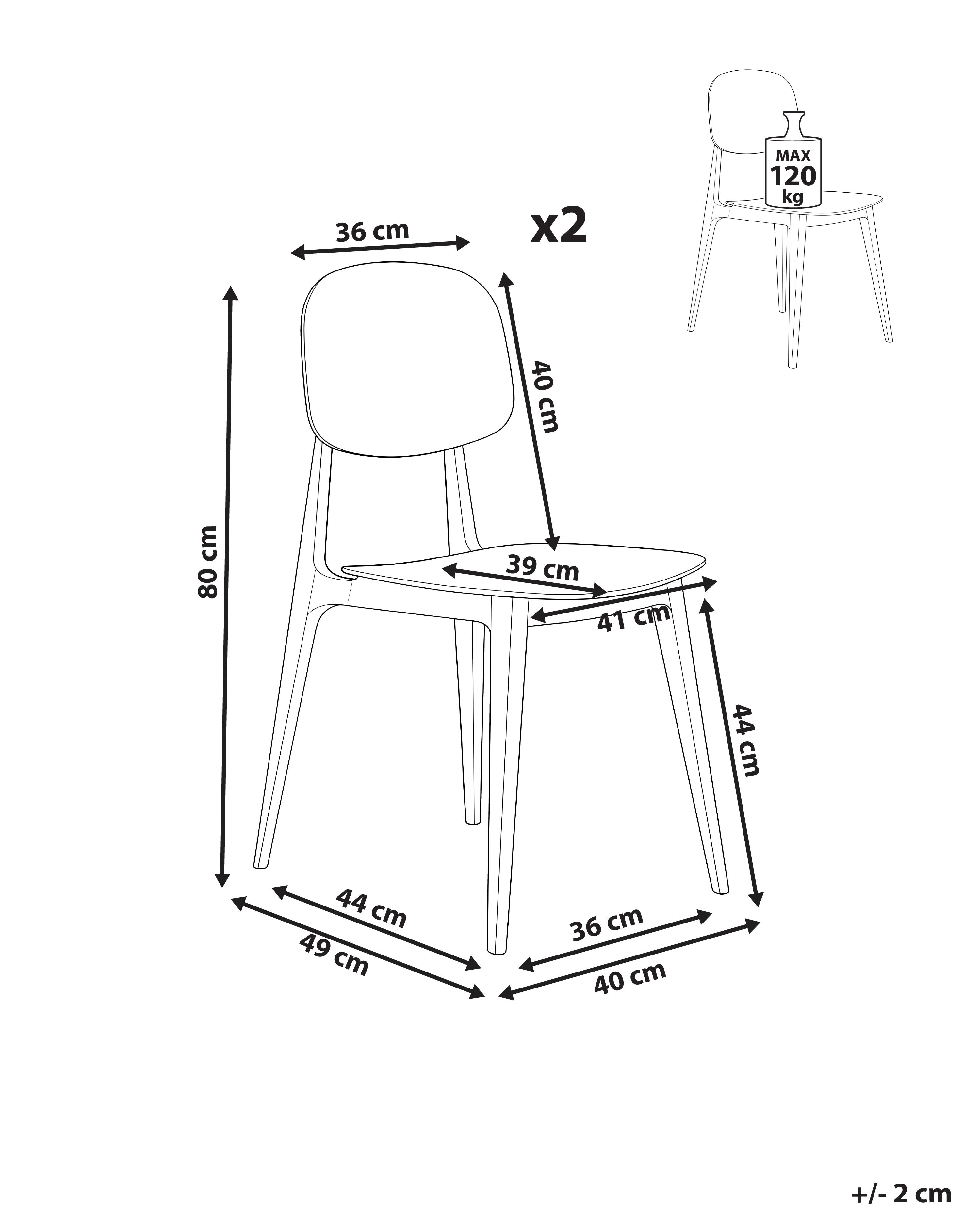 Set van 2 tuinstoelen KATTAVIA Paars