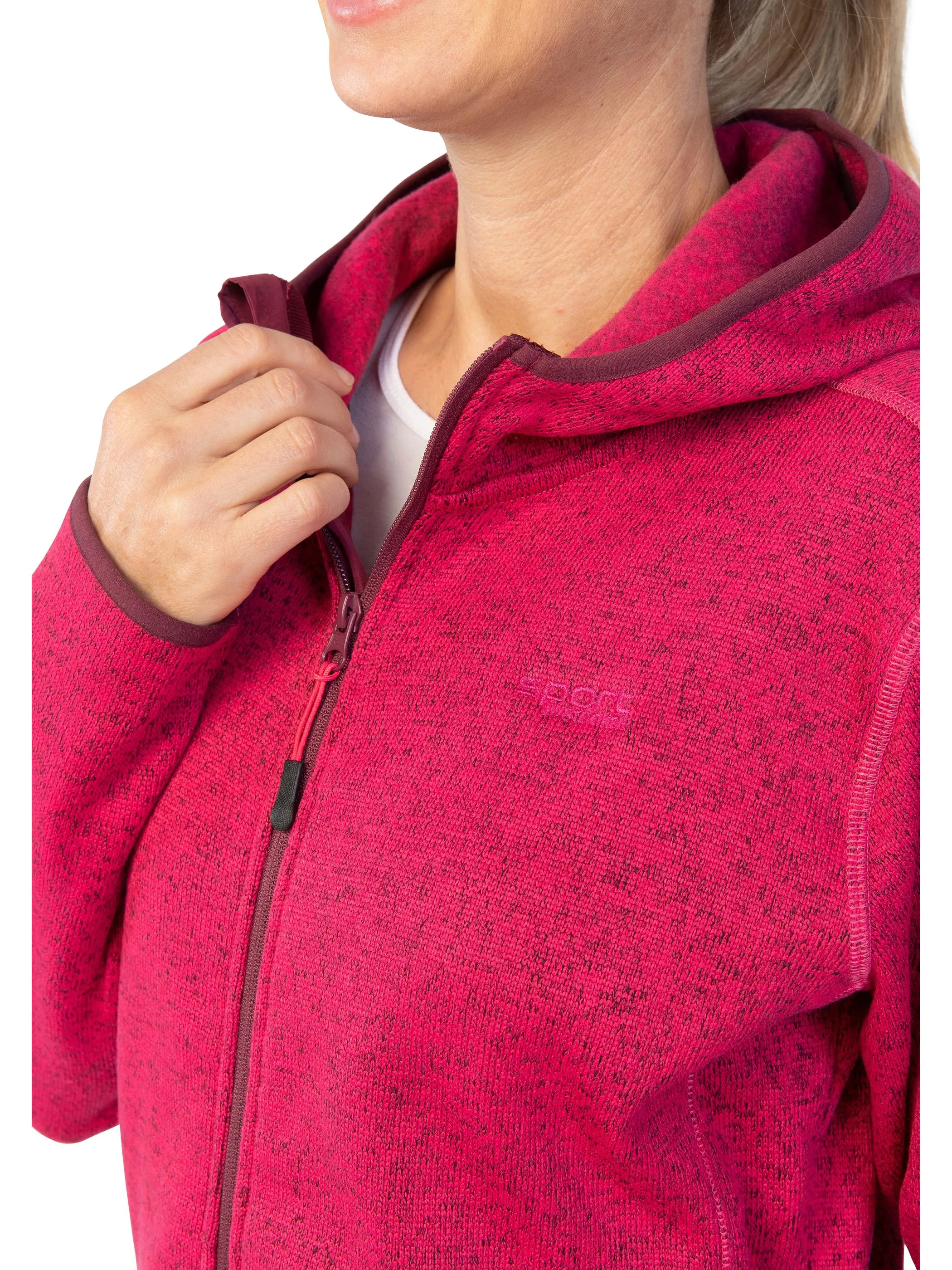 Damen Strickfleecejacke