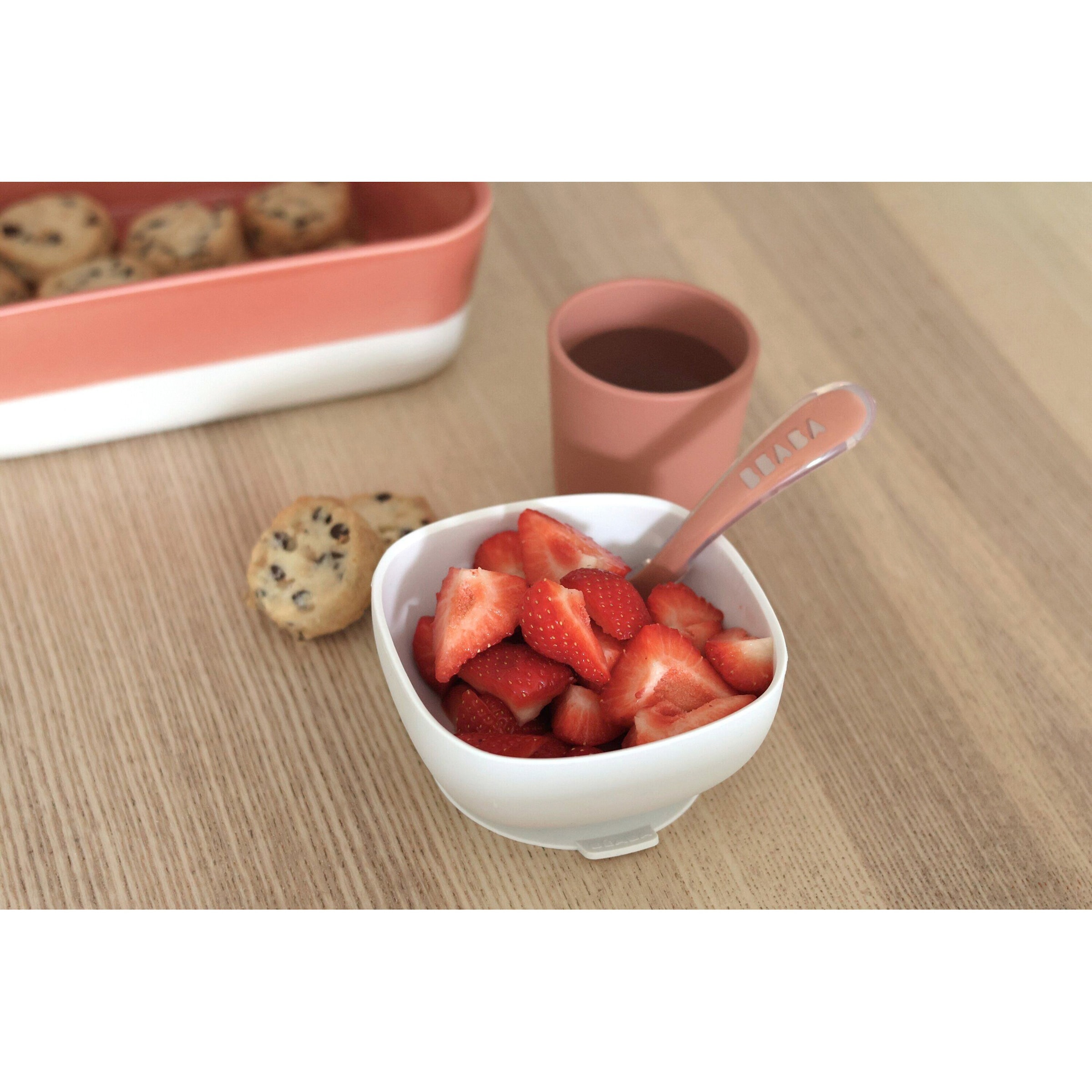 Beaba 4-tlg. Esslernset Silikon Teracotta