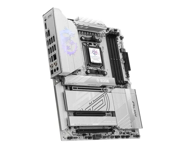 MSI MPG X870E EDGE TI WIFI - Bundkort - ATX - Socket AM5 - AMD X870E Chipset - USB4, USB-C 3.2 Gen 2x2, USB-C 3.2 Gen2, USB 3.2 Gen 2, USB 3.2 Gen 1 - 5 Gigabit Ethernet, Wi-Fi 7, Bluetooth - onboard grafik (CPU påkrævet) - HD Audio (8-kanaler)