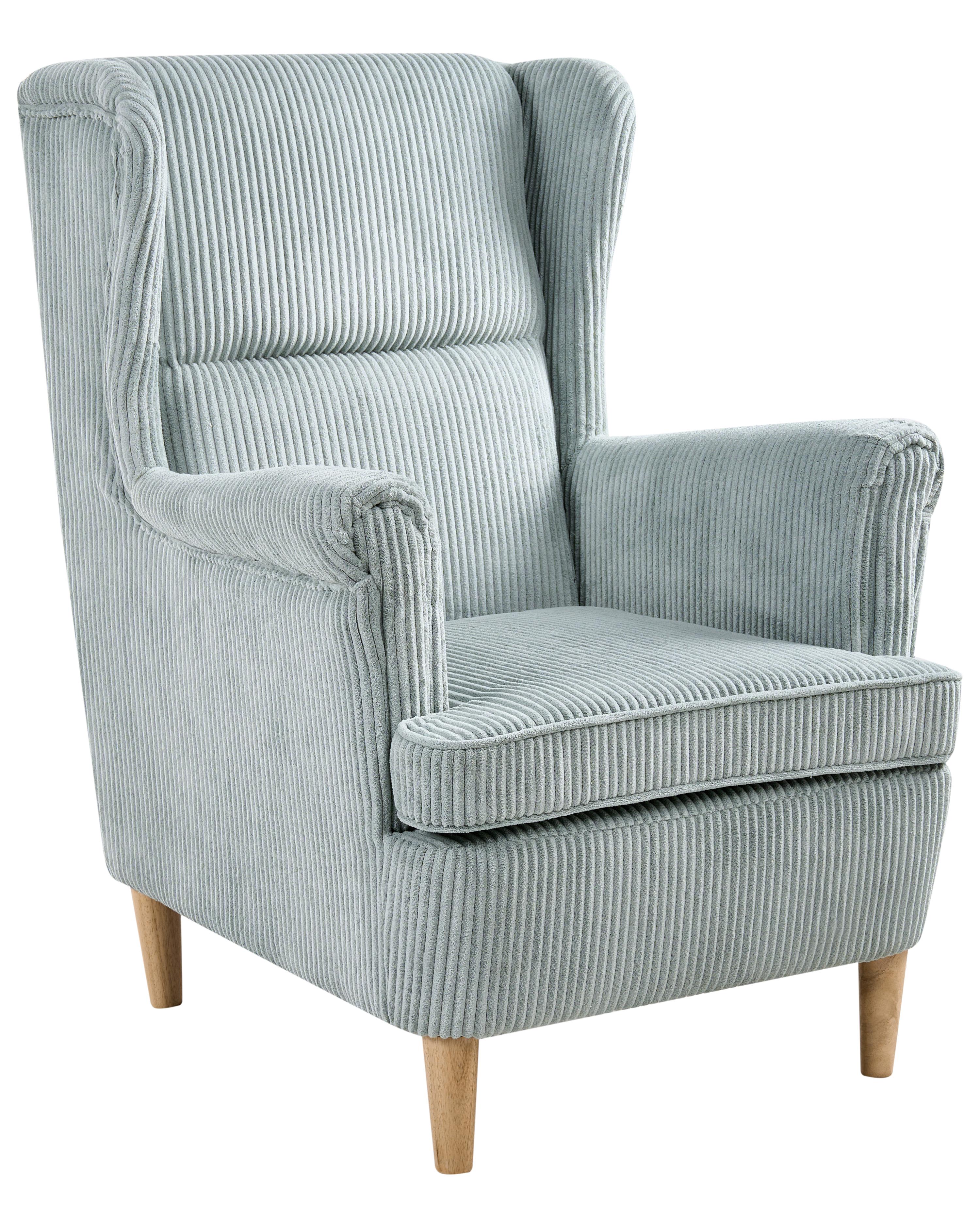 Oorfauteuil ABSON Corduroy Lichtblauw