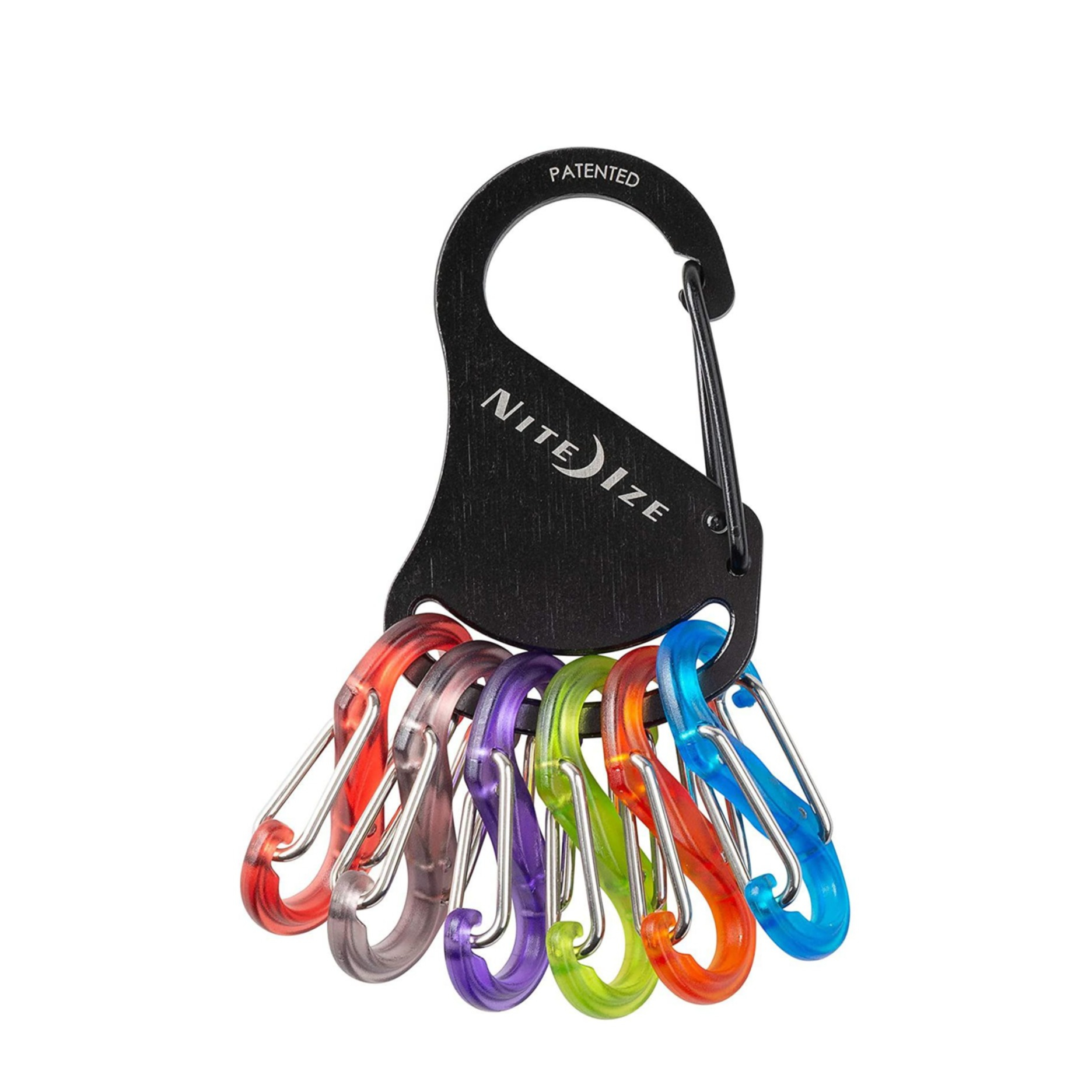 Edelstahl Schlüsselanhänger Key Organizer mit 6 Abnehmbaren Karabinerhaken - Bunt