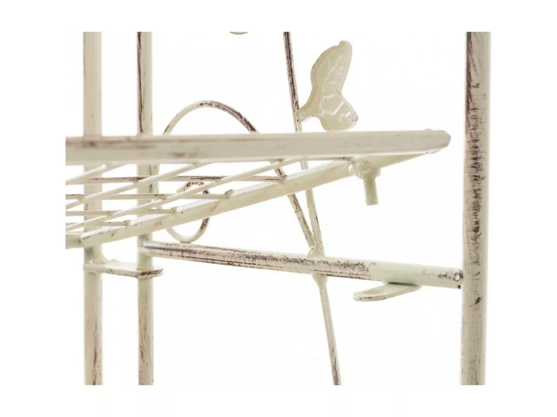 Étagères sur pied - Métal - 60 x 33 x 158cm - Crème antique - Arona
