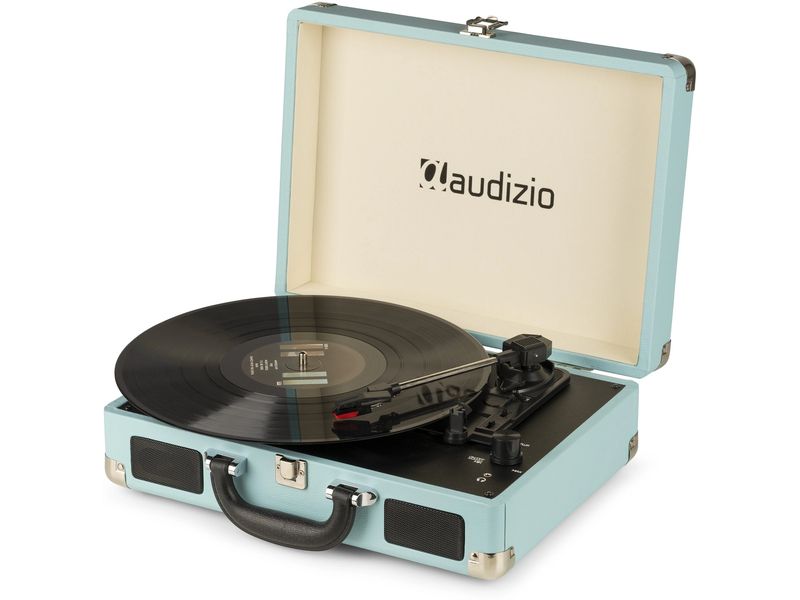Audizio Plattenspieler RP114 Blau Stilvoller Plattenspieler im Kofferdesign