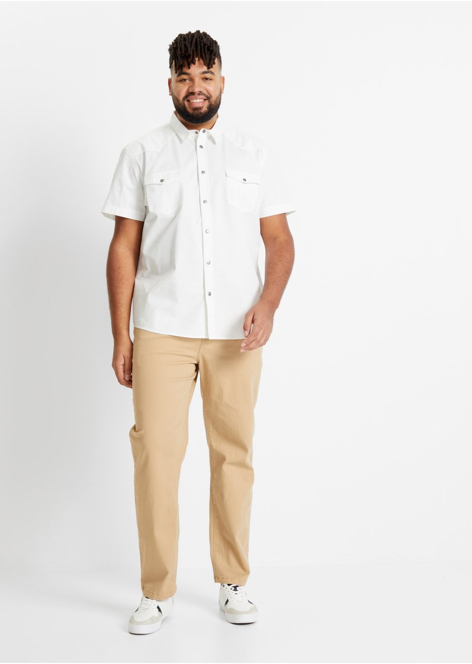 Pantalon extensible Classic Fit, Straight