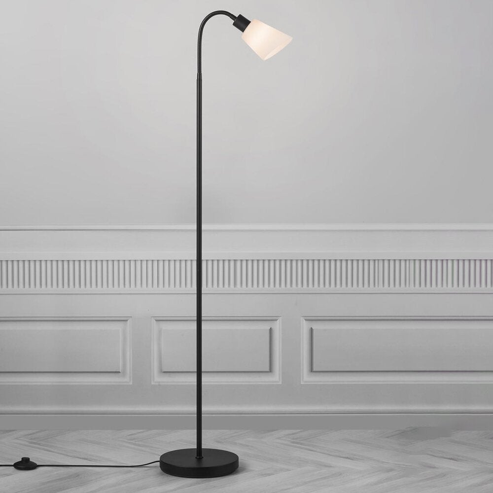 Molli vloerlamp in zwart, E14, 1-lichts