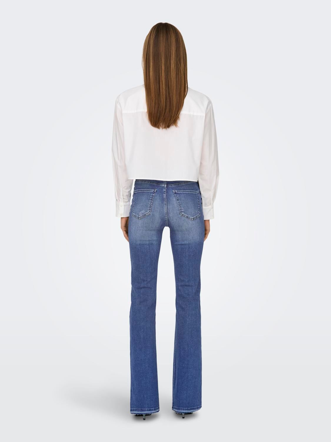 ONLDAWN Hohe Taille Ausgestellt Jeans Medium Blue Denim