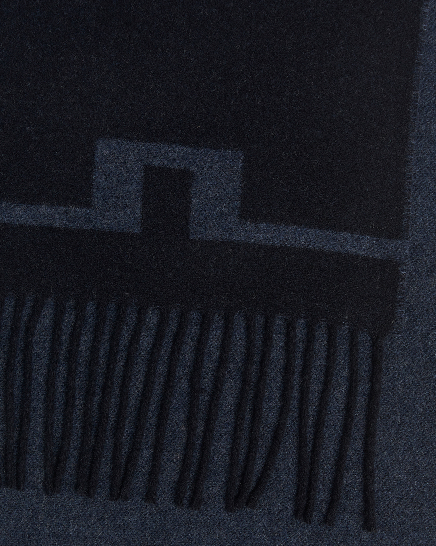 J.Lindeberg Champ Wool Doublefaced Scarf Navy