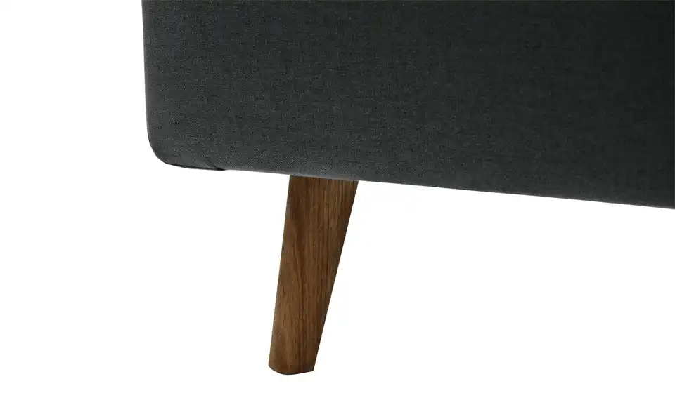 Polsterbettgestell Mattis Anthrazit Webstoff fein 140 cm ohne Bettkasten