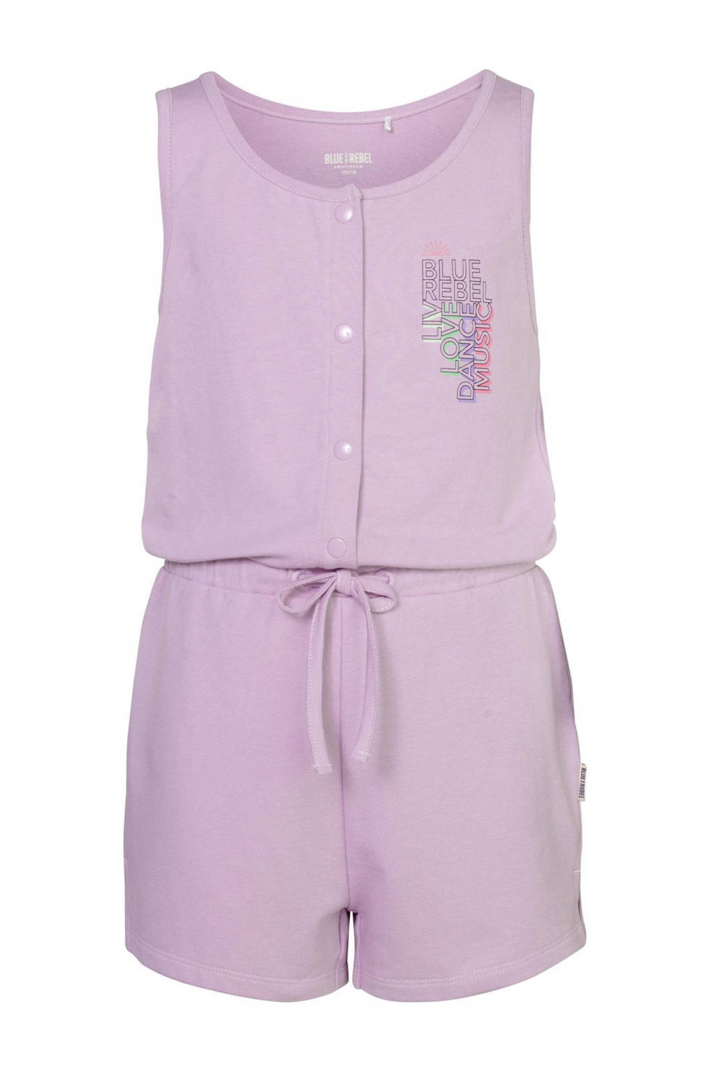 Blue Rebel jumpsuit Isadora met printopdruk paars