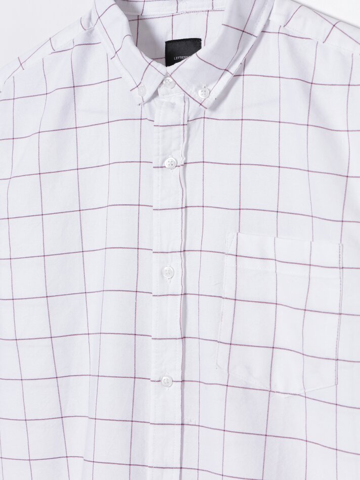 Camisa Oxford Xadrez - Branca