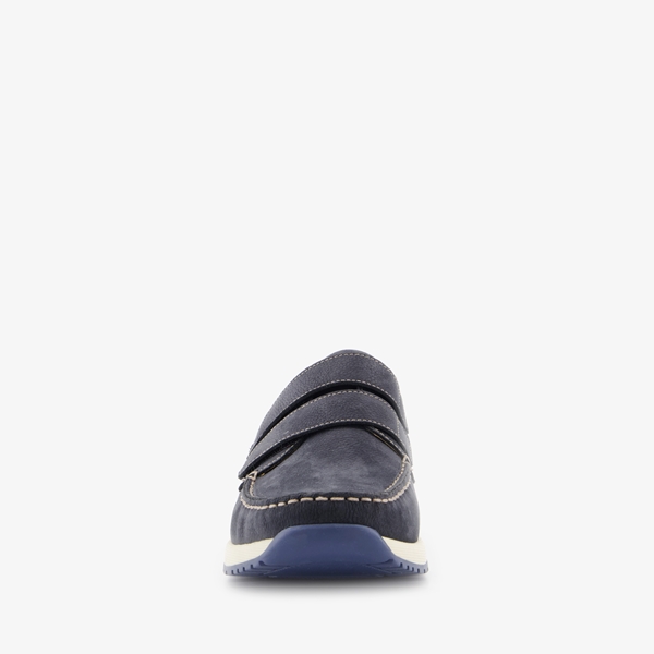 Van Beers leren heren instappers blauw