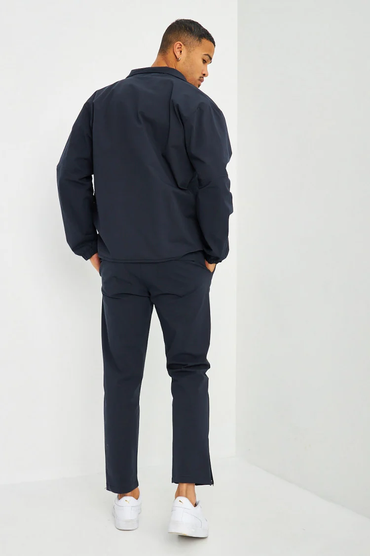 Pantalon de jogging habillé bleu marine coupe droite