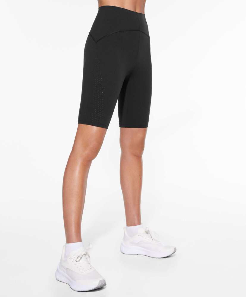 Calças de ciclismo compressivas microperfuradas de 25 cm