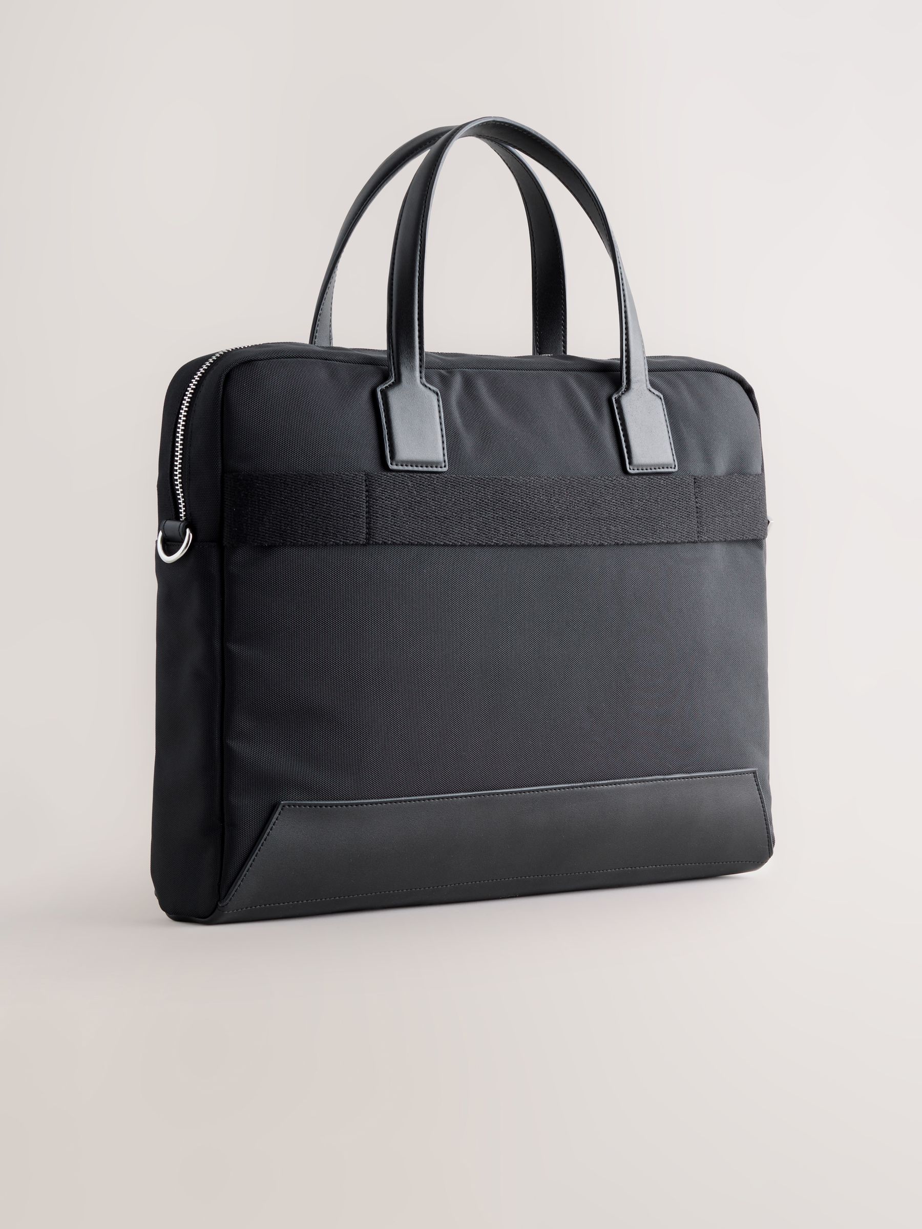 Zwart - Canvas Briefcase