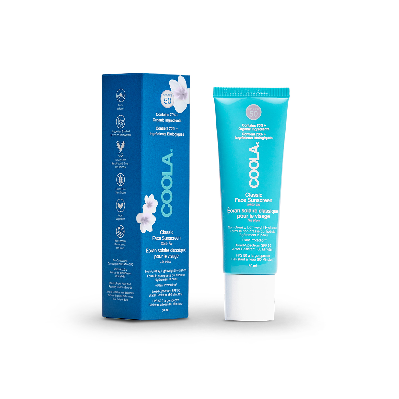 COOLA Classic Face Lotion White Tea SPF50 50ml