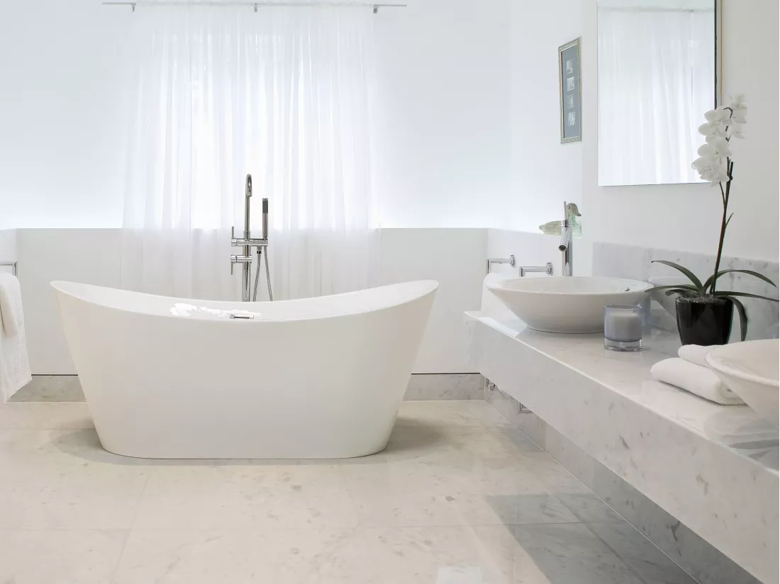Baignoire îlot blanche 150 x 75 cm ANTIGUA