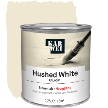 KARWEI binnenlak hoogglans RAL 9001 hushed white 250 ml