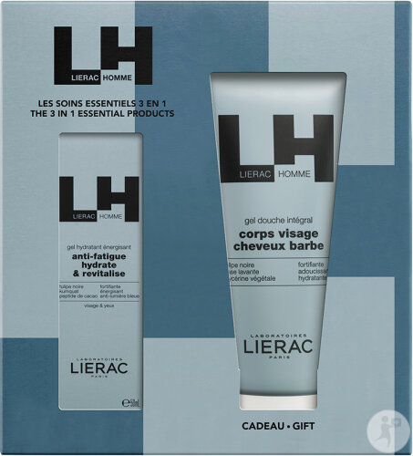 Lierac Homme Coffret Gel Hydratant Energisant + Gel Douche Offert
