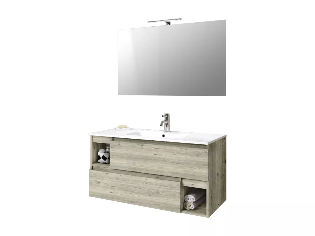 Ensemble salle de bain 4 pièces ANTARES pin arctique