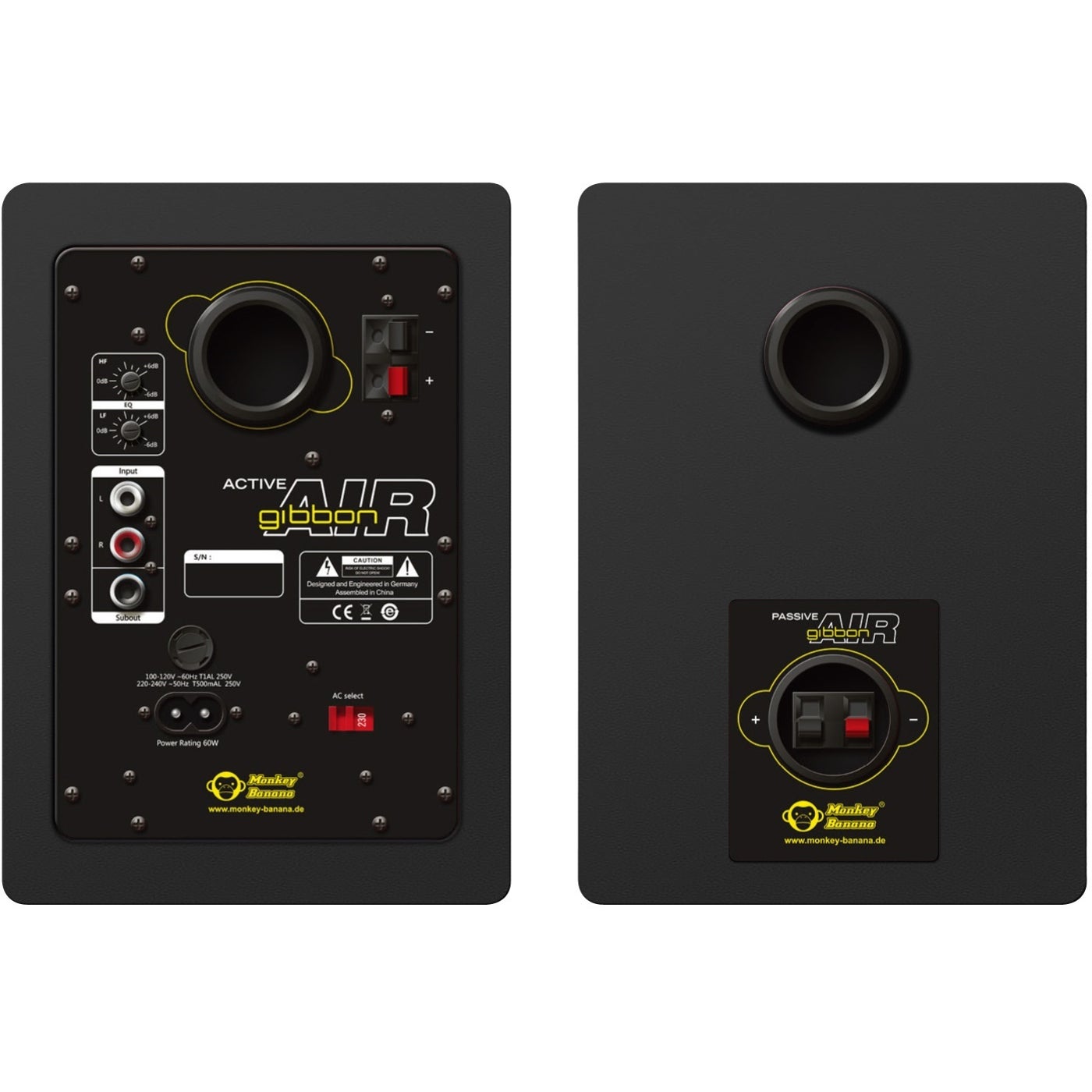Monkey Banana Gibbon Air Bluetooth monitor zwart (set van 2)