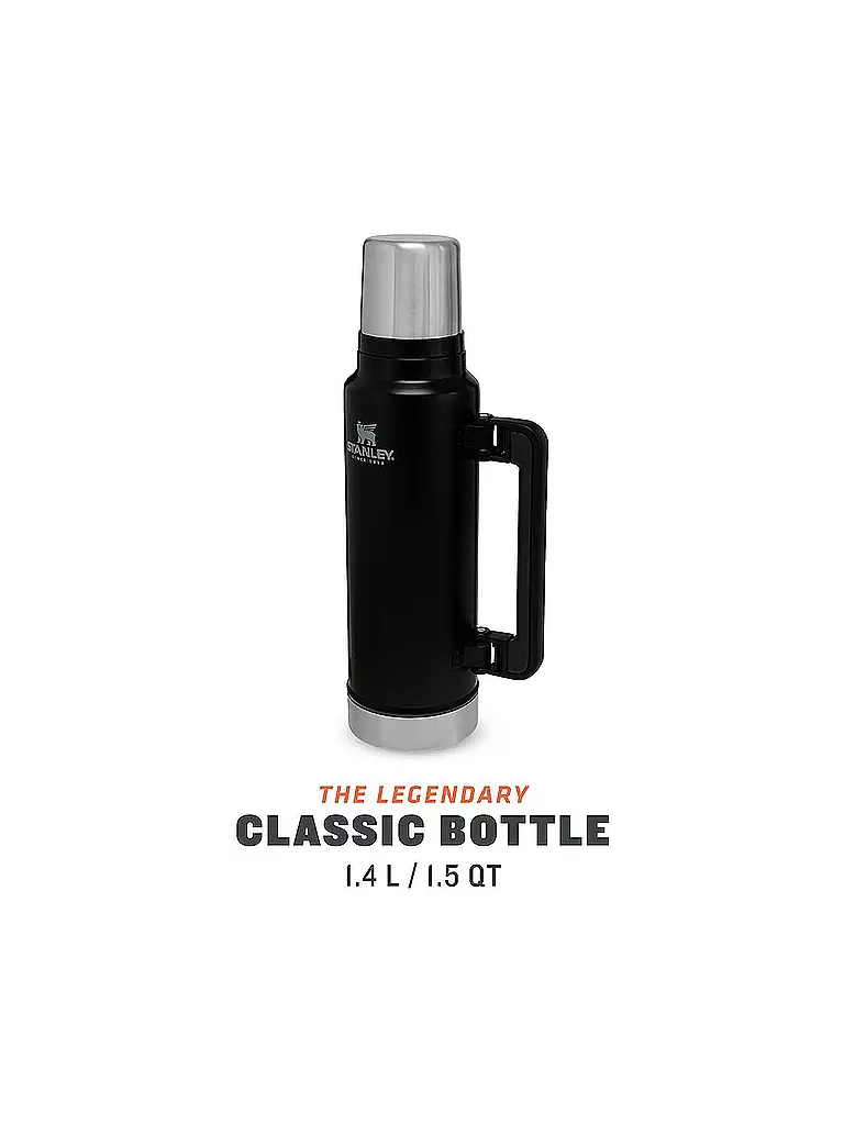 STANLEY Isolierflasche - Thermosflasche Classic Legendary Bottle 1,4l Schwarz schwarz
