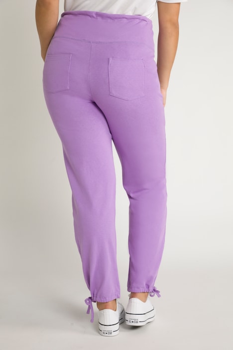Bellieva-Sweatpants, extrabreiter Bund, Biobaumwolle
