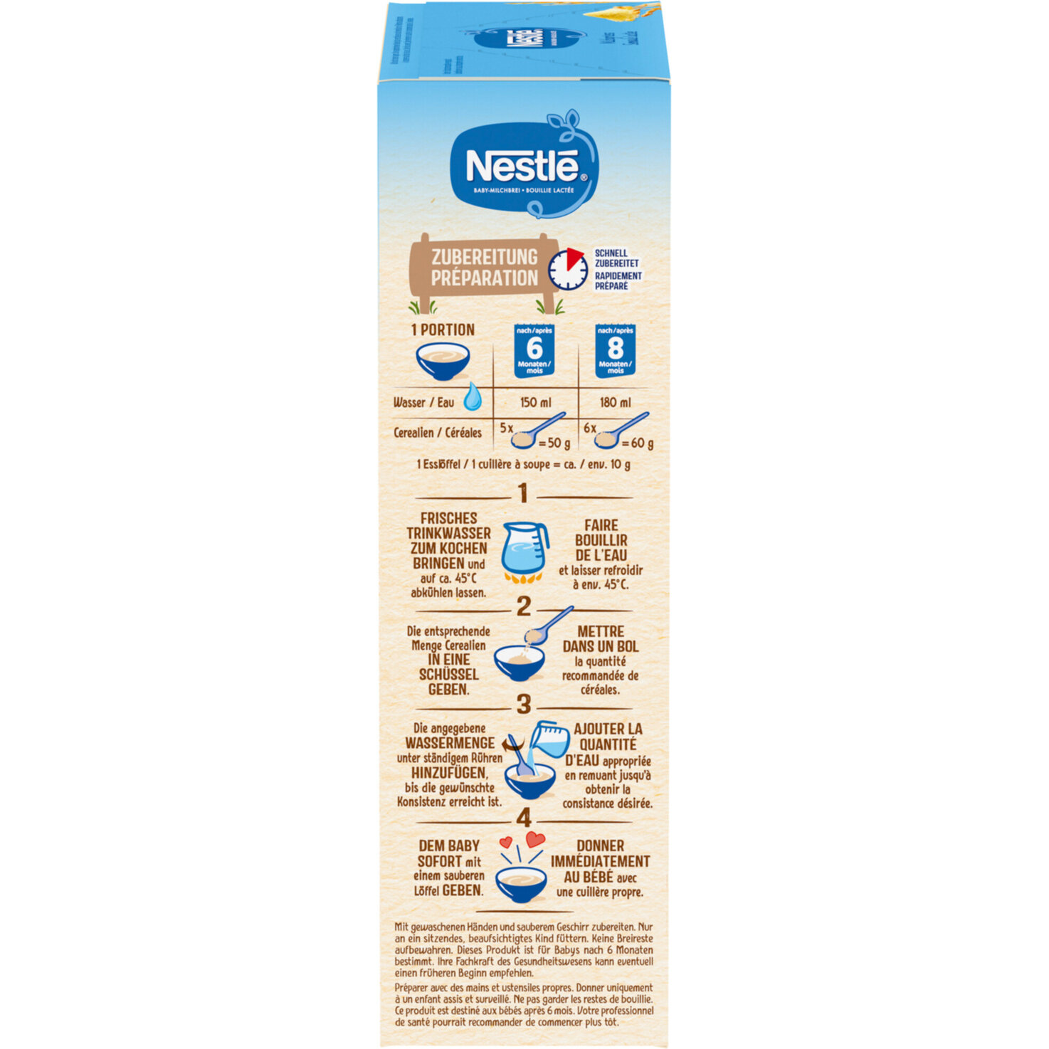 Nestlé Milchgriess für Babys, nach 6 Monaten