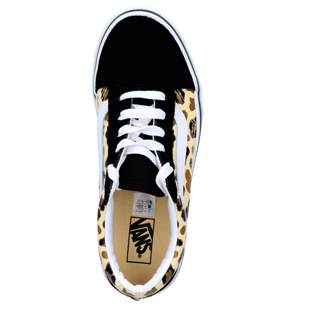 VANS Old Skool Leopard Glittersneakers zwart/bruin/wit