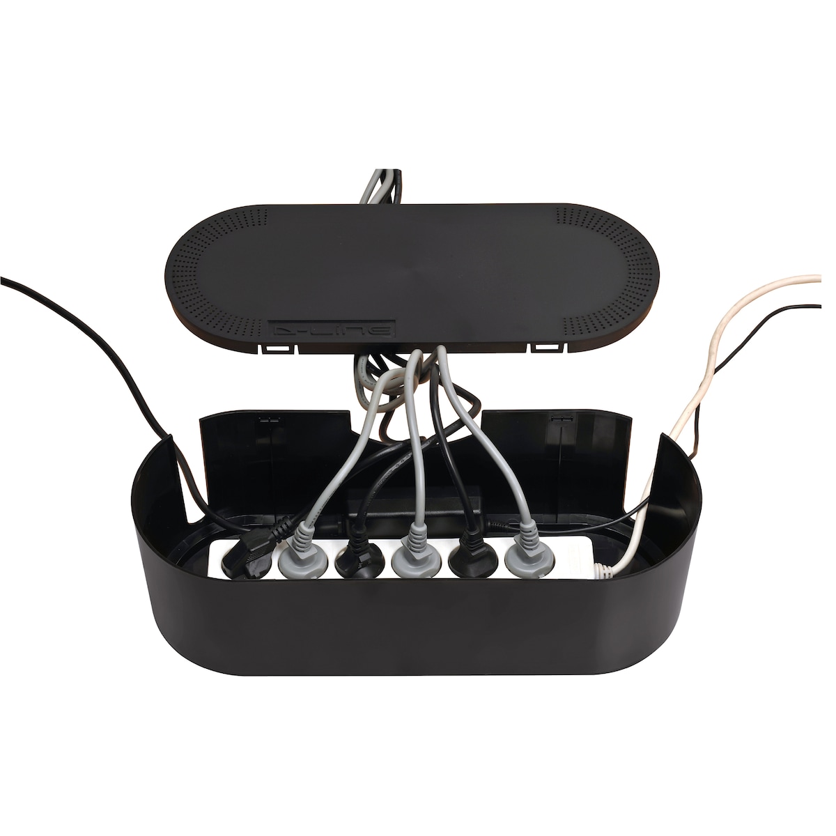 D-Line Cable Tidy Unit kabelskjuler, stor str. (sort)