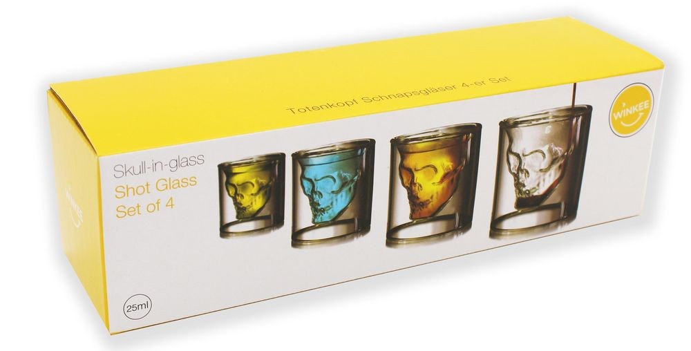 Winkee - Skull Shot Glasses - 25ml, Set of 4