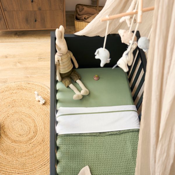 Wieghoeslaken Uni Olive Green 40 x 80 / 90 cm 2-Pack