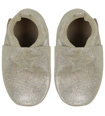 En Fant Leder-Krabbelschuhe - Champagne Glitter
