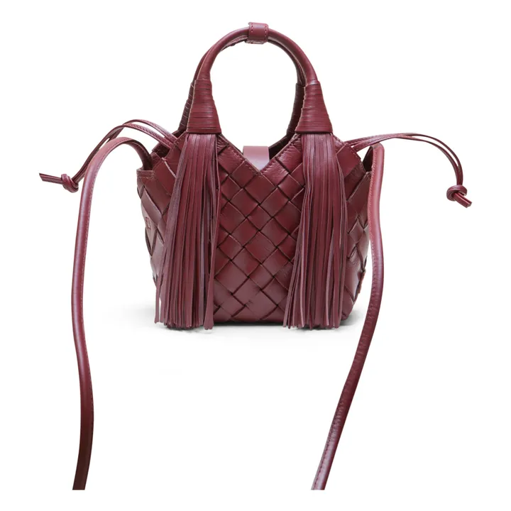 Cala Jade Sac Misu Franges Mini Cuir | Bordeaux