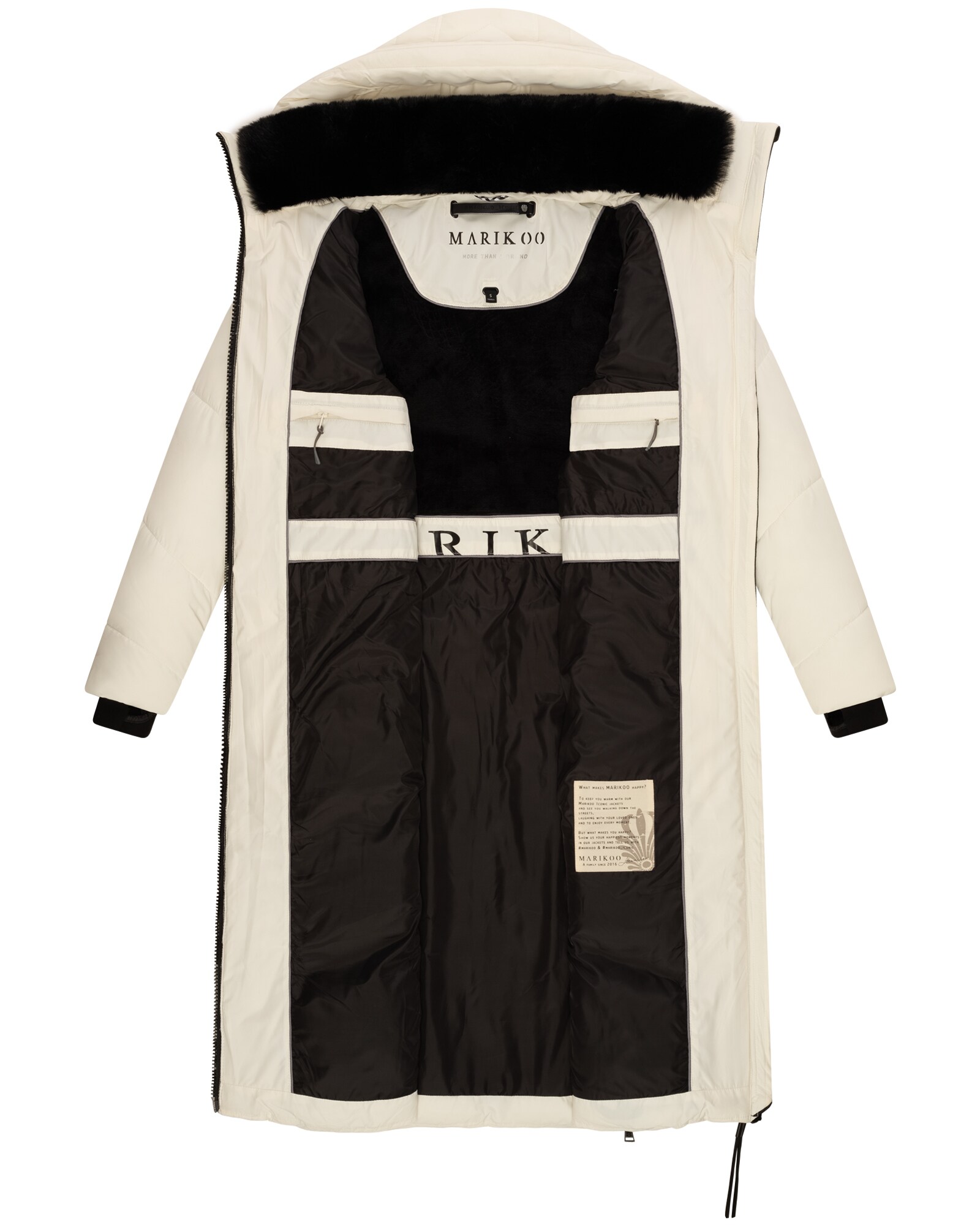 MARIKOO Damen Winter Steppmantel Stepp Jacke Mantel Parka warm mit Kapuze Nadaree