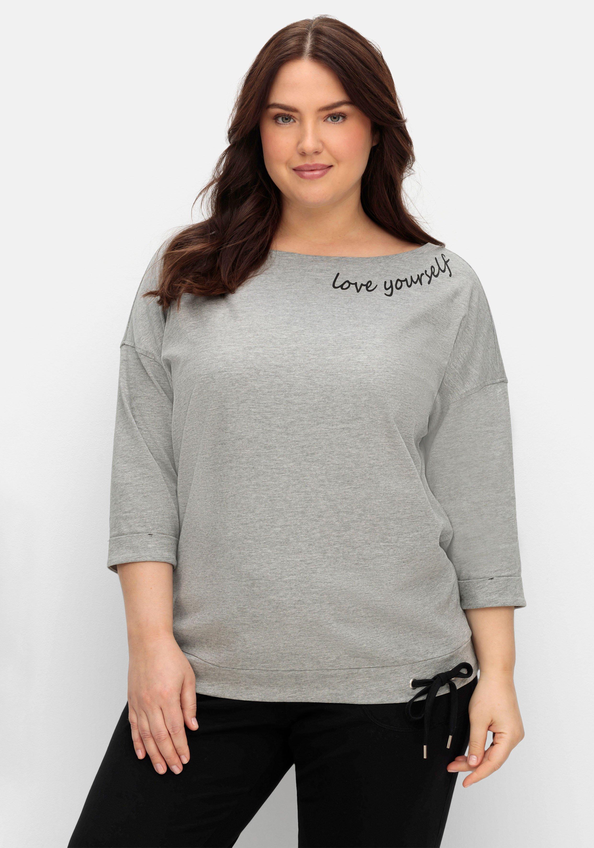 Oversized-Shirt mit Bindeband am Saum