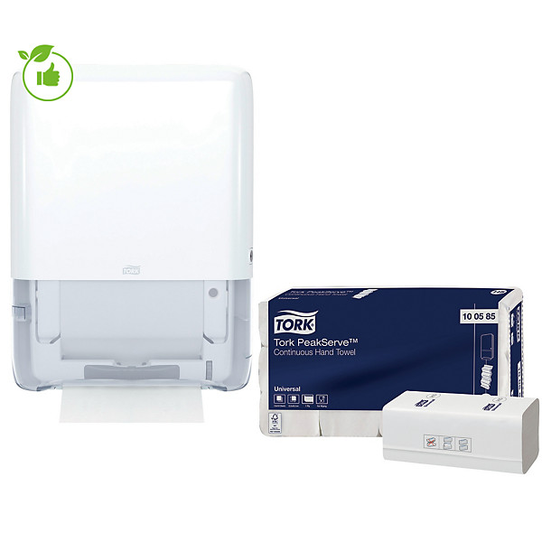 KIT distributeur offert + 2 lots de 4920 essuie-mains Tork