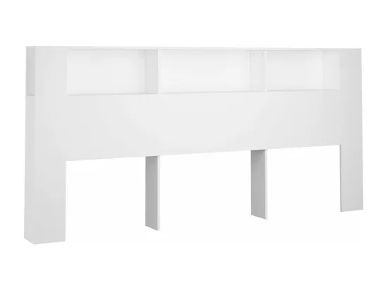 Armoire de tête de lit Blanc 220x18,5x104,5 cm