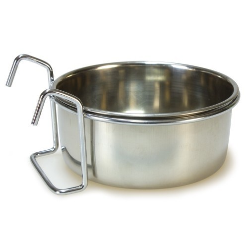 comedouro de aço inoxidável para papagaios